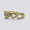 varitsa-jewellers - 0.9ct Princess Cut Intertwined Gold Engagement Ring - 05GG24